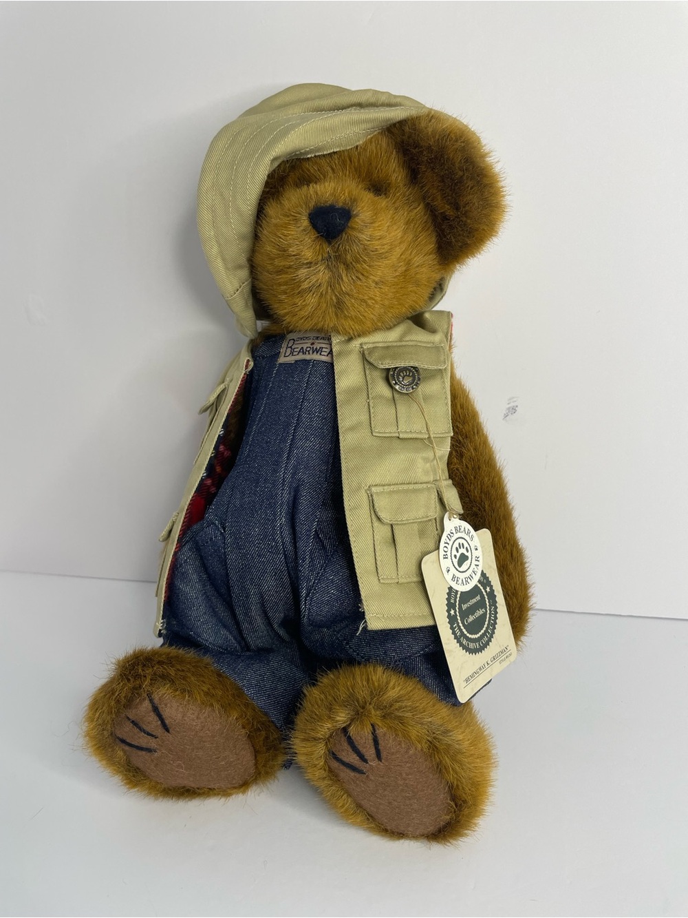 Vintage 1999 Boyds Bears "Hemingway K.
Grizzman" #91263 NWT 14"